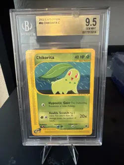 2002 Pokemon Expedition Set Chikorita #99/165 CGC 9 - Image 1