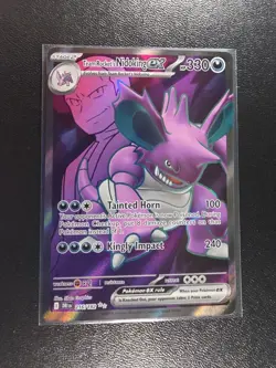 Pokemon TCG Team Rockets Nidoking EX 216/182 Destined Rivals Ultra Rare Full Art - Image 1