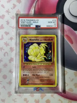 2016 Pokemon XY Evolutions Ninetales Holo 15/108 PSA 10 GEM MT - Image 2