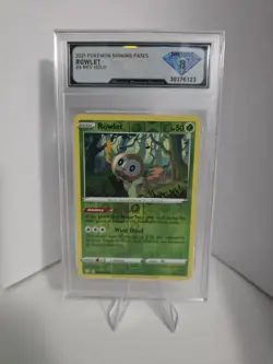 Pokemon TCG DSG 8 NM/MINT Rowlet 006/072 Shining Fates Reverse Holo - Image 1