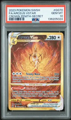 2023 POKEMON SWORD & SHIELD CROWN ZENITH SECRET FULL ART/ARCEUS VSTAR PSA 10 - Image 1