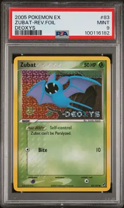 Pokemon Zubat EX Deoxys Reverse Holo #83 PSA 9 Mint - Image 1