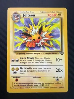 Pokemon TCG Jolteon Jungle 20/64 Regular Rare Non-Holo MP/HP - Image 1