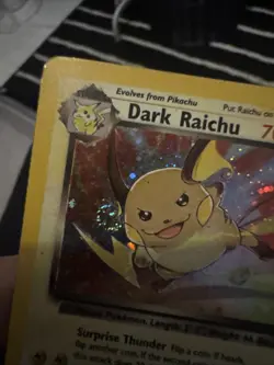 Pokemon Dark Raichu TCG Team Rocket Swirl Holo Card 83/82 LP Condition - Image 2