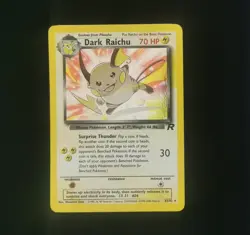Pokemon Dark Raichu TCG Team Rocket Swirl Holo Card 83/82 LP Condition - Image 3