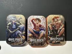 One Piece Tin Pack Set Vol 2 Set of 3 | TS-02 OP-13 | Factory Sealed | Bandai - Image 1