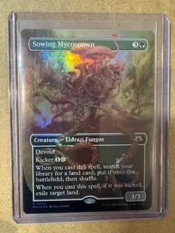 Magic The Gathering MH3 Borderless Foil Sowing Mycospawn #0340 - Image 1