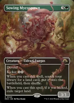 Near Mint x 1 Sowing Mycospawn - Foil - Borderless Modern Horizons 3 Variants - Image 1