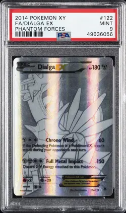 2014 POKEMON XY PHANTOM FORCES #122 FULL ART/DIALGA EX PSA 9 - Image 1