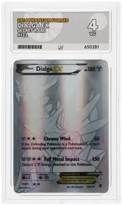 ACE 4 2014 POKEMON XY PHANTOM FORCES #122 FULL ART/DIALGA EX NOT PSA - Image 1