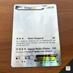 Dialga EX 122/119 XY Phantom Forces 2014 Pokemon Brazilian Full Art Card Rare MP - Image 1