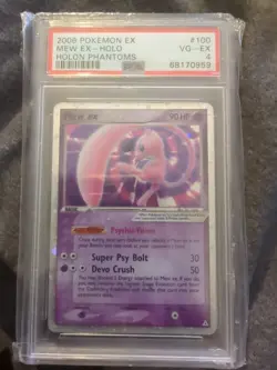 2006 Pokemon EX Holon Phantoms Mew EX Holo Card #100 PSA 4 - Image 1
