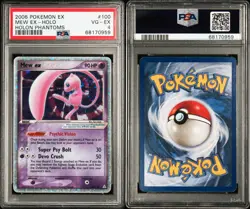 2006 Pokemon EX Holon Phantoms Mew EX Holo Card #100 PSA 4 - Image 5