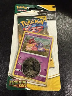 Pokemon TCG Evolving Skies Checklane Blister Pack with Galarian Slo Promo SEALED - Image 1