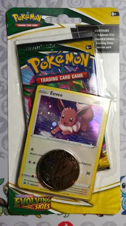 Pokemon TCG Evolving Skies Checklane Blister Pack with Eevee Promo SEALED - Image 1