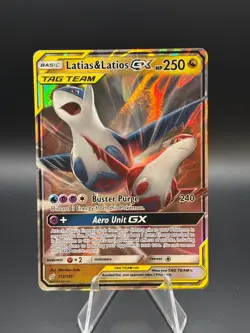 Pokemon TCG Pokemon Latias & Latios GX Ultra Rare Holo 113/181 NM Tag Team Up - Image 1