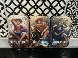 ONE PIECE CARD GAME - TIN PACK SET VOL. 2 (TS-02, OP13) x 3 READY TO SHIP - Image 1