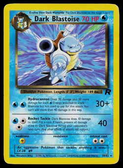 Pokemon Card Dark Blastoise 20/82 Team Rocket Non-Holo Vintage - Image 1