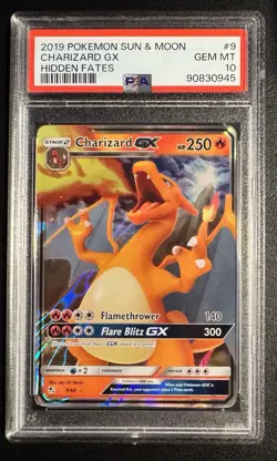 Pokemon Card Charizard GX 9/68 Ultra Rare Hidden Fates PSA 10 GEM MINT Slab - Image 1