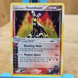 Pokemon Team Magma's Houndoom 10/95 Ex Team Magma VS Team Aqua Holo Rare Card - Image 1