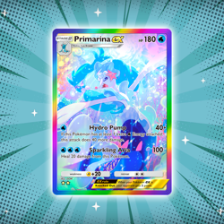 Primarina ex #88 Rainbow Rare Pokemon TCG Pocket Eevee Grove Holo Card - Image 1