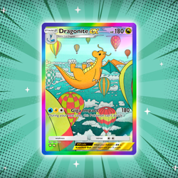 Dragonite ex #90 Rainbow Rare Pokemon TCG Pocket Eevee Grove Holo Card - Image 1