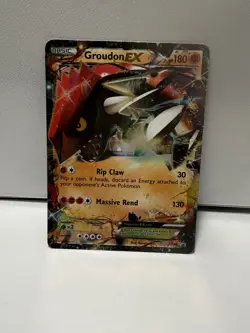 Pokemon Card Groudon EX XY42 XY Black Star Promo Half Art Ultra Rare L/P - Image 1