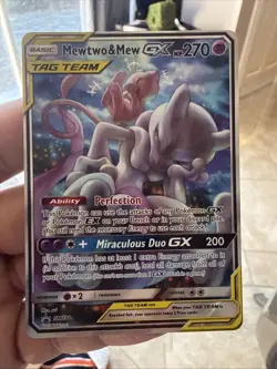 Mewtwo and Mew GX Tag Team Full Art Textured Promo Card SM191 - Image 1