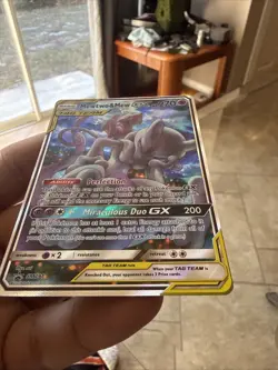 Mewtwo and Mew GX Tag Team Full Art Textured Promo Card SM191 - Image 2