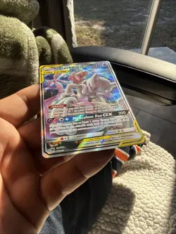 Mewtwo and Mew GX Tag Team Full Art Textured Promo Card SM191 - Image 3