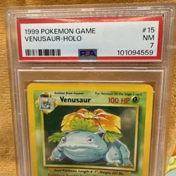 1999 Pokemon Card Venusaur 15/102 - Holo - PSA 7 - Image 2