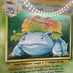 1999 Pokemon Card Venusaur 15/102 - Holo - PSA 7 - Image 4