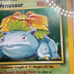 1999 Pokemon Card Venusaur 15/102 - Holo - PSA 7 - Image 5