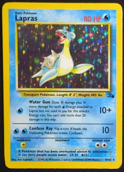 Lapras Holo 10/62 Fossil Pokemon Card - Image 1