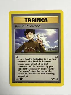 Pokemon TCG Gym Challenge Brock's Protection 1st Edition Card 101/132 - Image 1