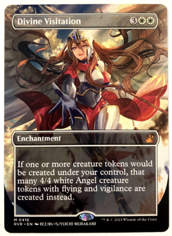 MTG Divine Visitation ANIME BORDERLESS Ravnica Remastered 416 NM - Image 1