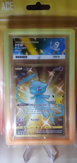 Mew 025/025 Pokemon TCG SWSH Celebrations 25th Anniversary Gold ACE 9 - Image 1
