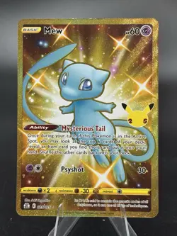 Mew - 025/025 - Celebrations 25th Anniversary - Gold Full Art - LP - Pokemon TCG - Image 1