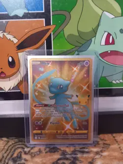 Mew 025/025 Pokemon TCG SWSH Celebrations 25th Anniversary Gold Holo Rare - Image 1