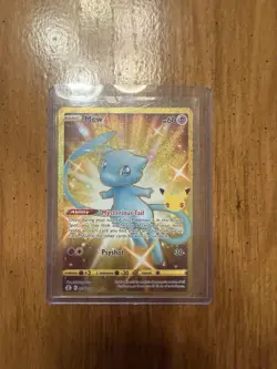 Pokemon TCG SWSH 25TH Anniversary Celebrations - Gold Secret Rare Mew 025/025 - Image 1