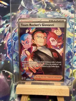 Pokemon TCG Trainer Card Destined Rivals Team Rocket's Giovanni 238/182 - Image 1