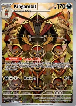 Kingambit 220/198 Scarlet & Violet Base Illustration Rare Pokemon NM - Image 1