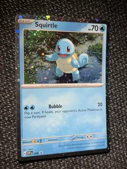 Squirtle 048 Cosmos Holo Black Star Promo Card with Swirl🌀 pokemon - Image 3