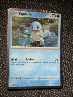 Squirtle 048 Cosmos Holo Black Star Promo Card with Swirl🌀 pokemon - Image 4