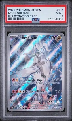 2025 Pokemon S&V Journey Together N'S Reshiram Illustration Rare PSA 9 #167 - Image 3