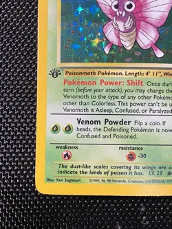 Venomoth 13/64 1st Edition Holo Rare Jungle Set Pokemon TCG LP/NM - Image 5