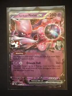 Team Rocket's Mewtwo Ex Play Pokemon Prize Pack Series 8 - Image 1