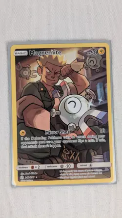 Pokemon TCG Card S&M Cosmic Eclipse - Magnemite Secret Character Rare 242/236 - Image 1