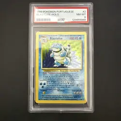 Blastoise 1999 Base Set Portuguese #2 Holo Pokemon TCG PSA 8 - Image 1