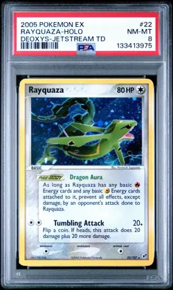 Pokemon 2005 Rayquaza EX Deoxys Holo Jetstream Theme Deck PSA 8 - Image 1
